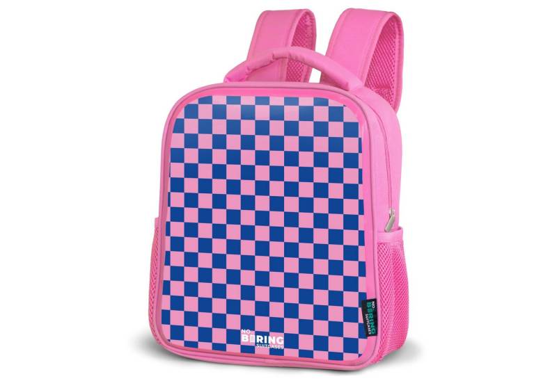NoBoringSuitcases.com© Rucksack Blöcke - Blau - Rosa, Kinderrucksack, Schulrucksack, Freizeitrucksack, Mädchen, Kindergarten von NoBoringSuitcases.com©