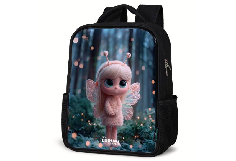 NoBoringSuitcases.com© Rucksack Fee - Wald - Glitzer, Kinderrucksack Schwarz, Schulrucksack, Freizeitrucksack Jungen Mädchen von NoBoringSuitcases.com©