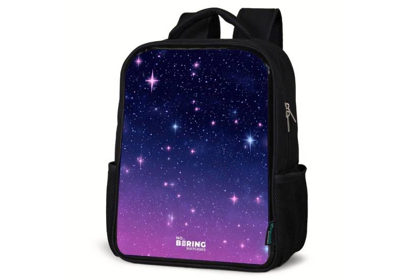 NoBoringSuitcases.com© Rucksack Sterne - Galaxie - Blau - Rosa, Kinderrucksack Schwarz, Schulrucksack, Freizeitrucksack Jungen Mädchen von NoBoringSuitcases.com©