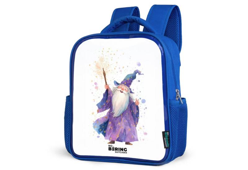 NoBoringSuitcases.com© Rucksack Alter Magier mit Stab, Kinderrucksack, Schulrucksack, Freizeitrucksack, Jungen, Kindergarten von NoBoringSuitcases.com©