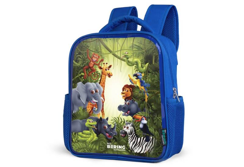 NoBoringSuitcases.com© Rucksack Dschungel - Tiere - Kind - Grün, Kinderrucksack, Schulrucksack, Freizeitrucksack, Jungen, Kindergarten von NoBoringSuitcases.com©