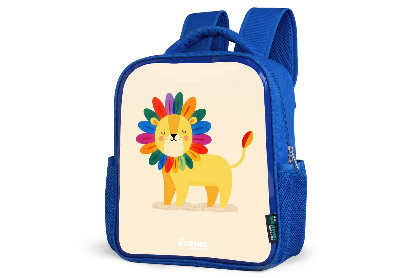 NoBoringSuitcases.com© Rucksack Löwe - Mähne - Farbenfroh, Kinderrucksack, Schulrucksack, Freizeitrucksack, Jungen, Kindergarten von NoBoringSuitcases.com©