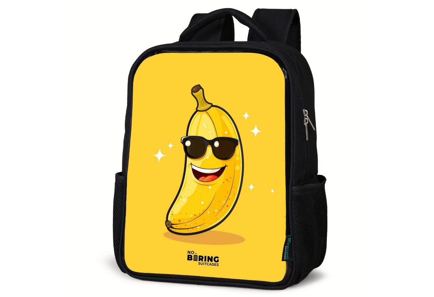 NoBoringSuitcases.com© Rucksack Lustige gelbe Banane, Kinderrucksack Schwarz, Schulrucksack, Freizeitrucksack Jungen Mädchen von NoBoringSuitcases.com©