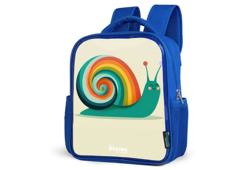NoBoringSuitcases.com© Rucksack Schnecke - Regenbogen - Farbenfroh, Kinderrucksack, Schulrucksack, Freizeitrucksack, Jungen, Kindergarten von NoBoringSuitcases.com©