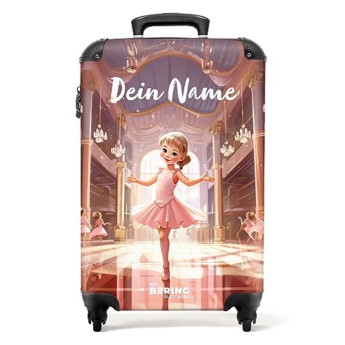 NoBoringSuitcases.com® Kinderkoffer Mädchen - Koffer Kinder Mädchen - Prinzessin - Kinder Koffer Madchen - Trolley - Kinder Trolley Mädchen - 55x40x20 - Fotokoffer - Personalisiert von NoBoringSuitcases.com