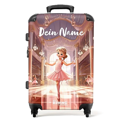 NoBoringSuitcases.com® Kinderkoffer Mädchen - Prinzessin - Koffer Kinder Mädchen - Koffer personalisiert 67x43x25cm - Kinder Koffer Madchen - Kinder Trolley Mädchen von NoBoringSuitcases.com