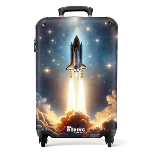 NoBoringSuitcases.com © Kinderkoffer Reisekoffer Koffer Kinder Kindergepäck in Handgepäck-Mittelgroß in 28 Bildern (Start Einer Rakete, 55x40x20 cm) von NoBoringSuitcases.com