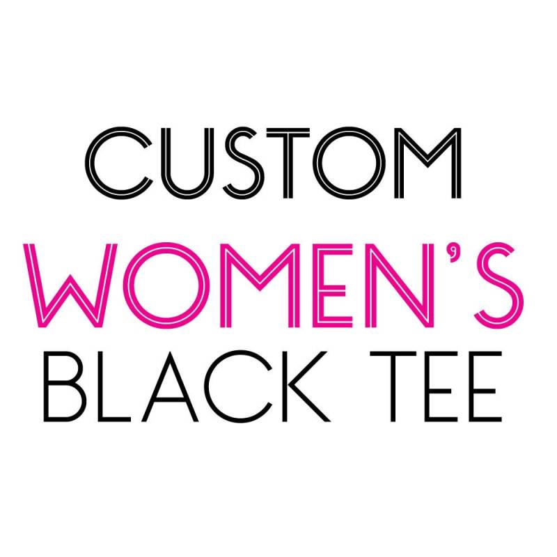 Frauen Schwarzes T-Shirt-Sonderanfertigung von NoDoughClothing