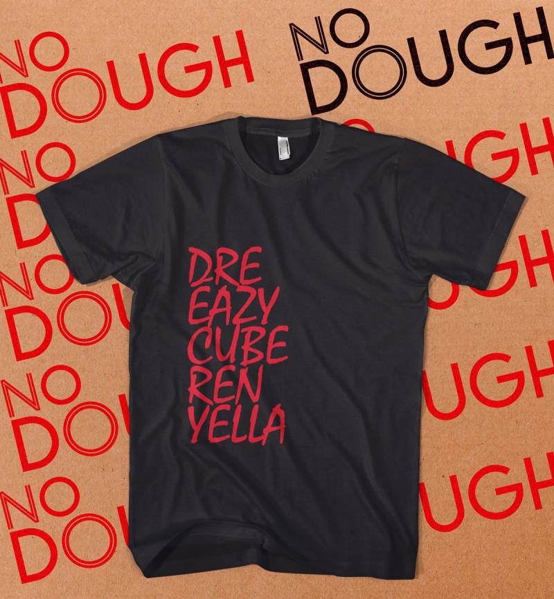 Nwa Dre Eazy Cube Ren Yella Shirt, Schwarzes T-Shirt, Hip Hop Musik, Dj Straight Outta Compton, Rap-Musik, Baumwollshirt von NoDoughClothing
