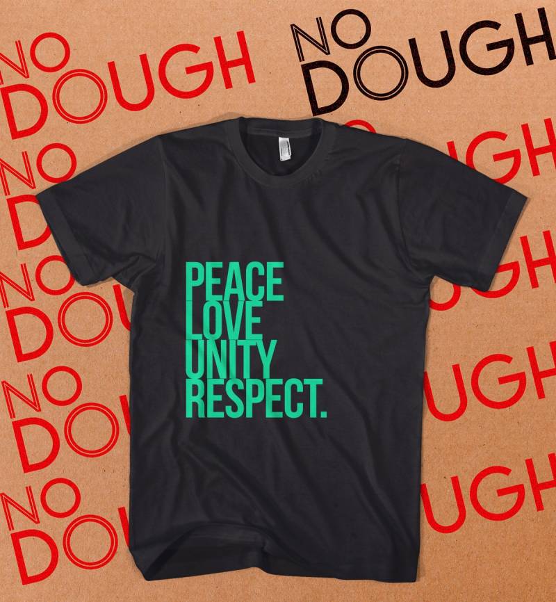Plur Shirt, Peace Love Unity Refect Schwarzes T-Shirt, Festival Rave Dj Baumwoll von NoDoughClothing