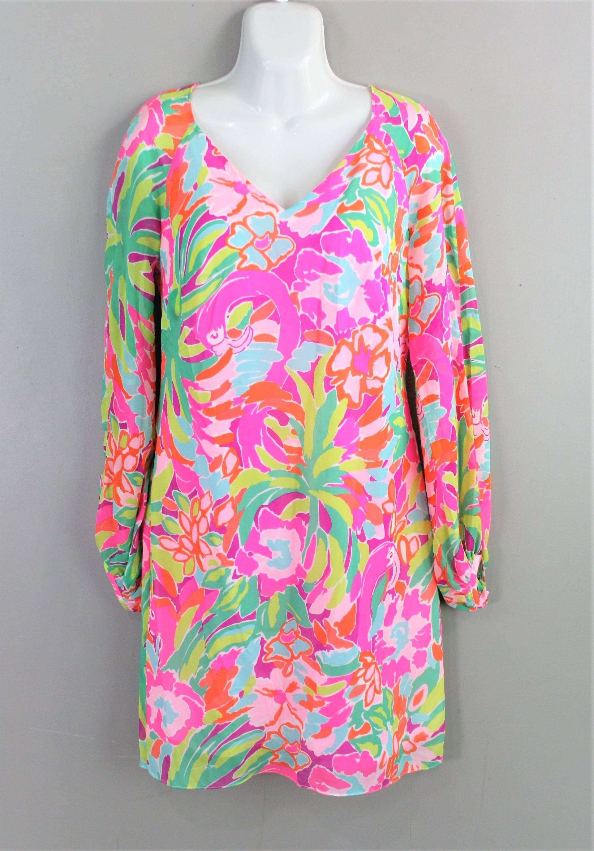 Lilly Pulitzer - Seide Chiffon Cocktail-Party-Kleid Größe 00 von NoGritNoGlory