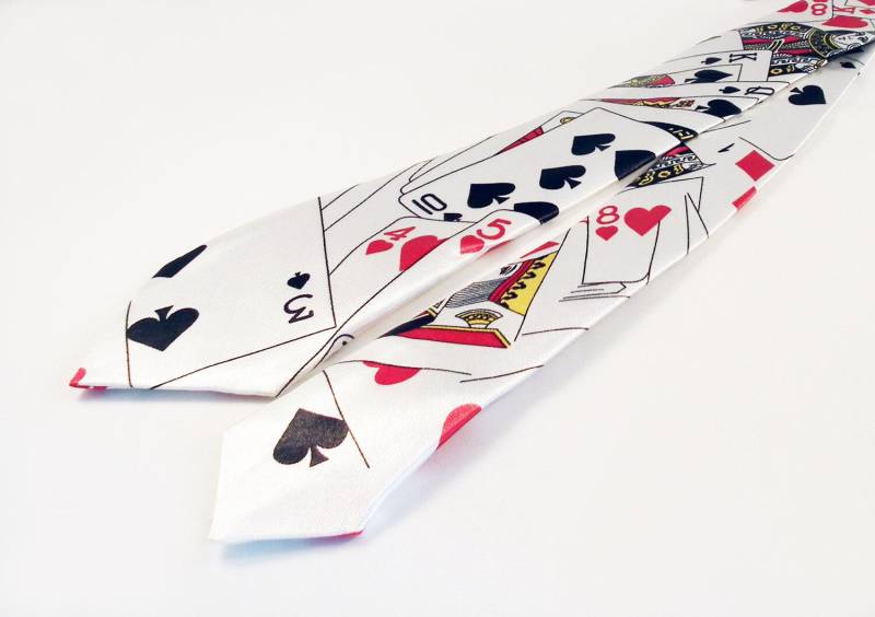 Krawatten Oder Fliegen Poker Casino Karten Las Vegas Weiß Schwarz 4 Muster/Spielkarten Design Stile von NoMercyMaking