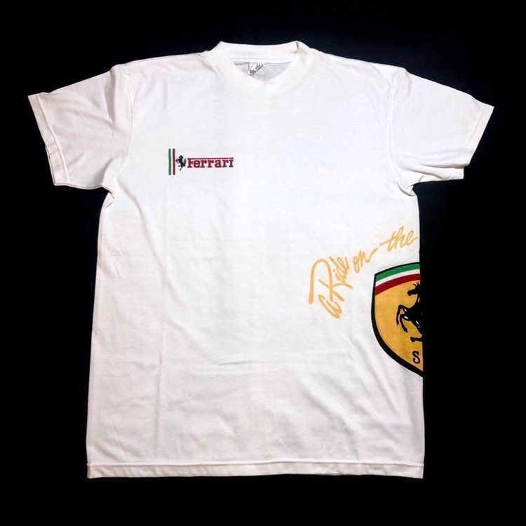 90Er Jahre Ferrari By Style Auto Vintage Tshirt L Take A Ride On The Wild Side Formel One Enzo Monaco Grand Prix Nos von NoProblemVtg
