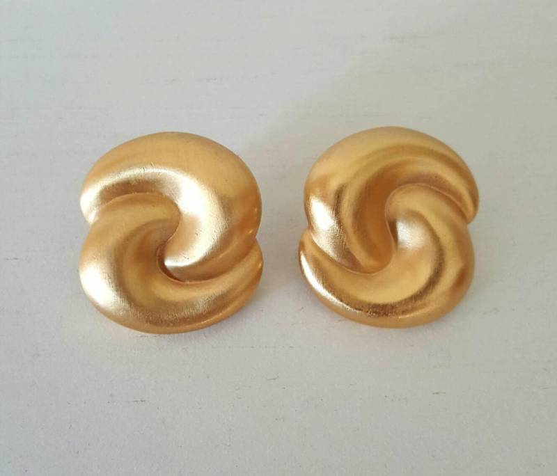 1960 Vintage Goldene Ohrringe 1960 Vintage Goldene Ohrringe von NoTrendsBoutique