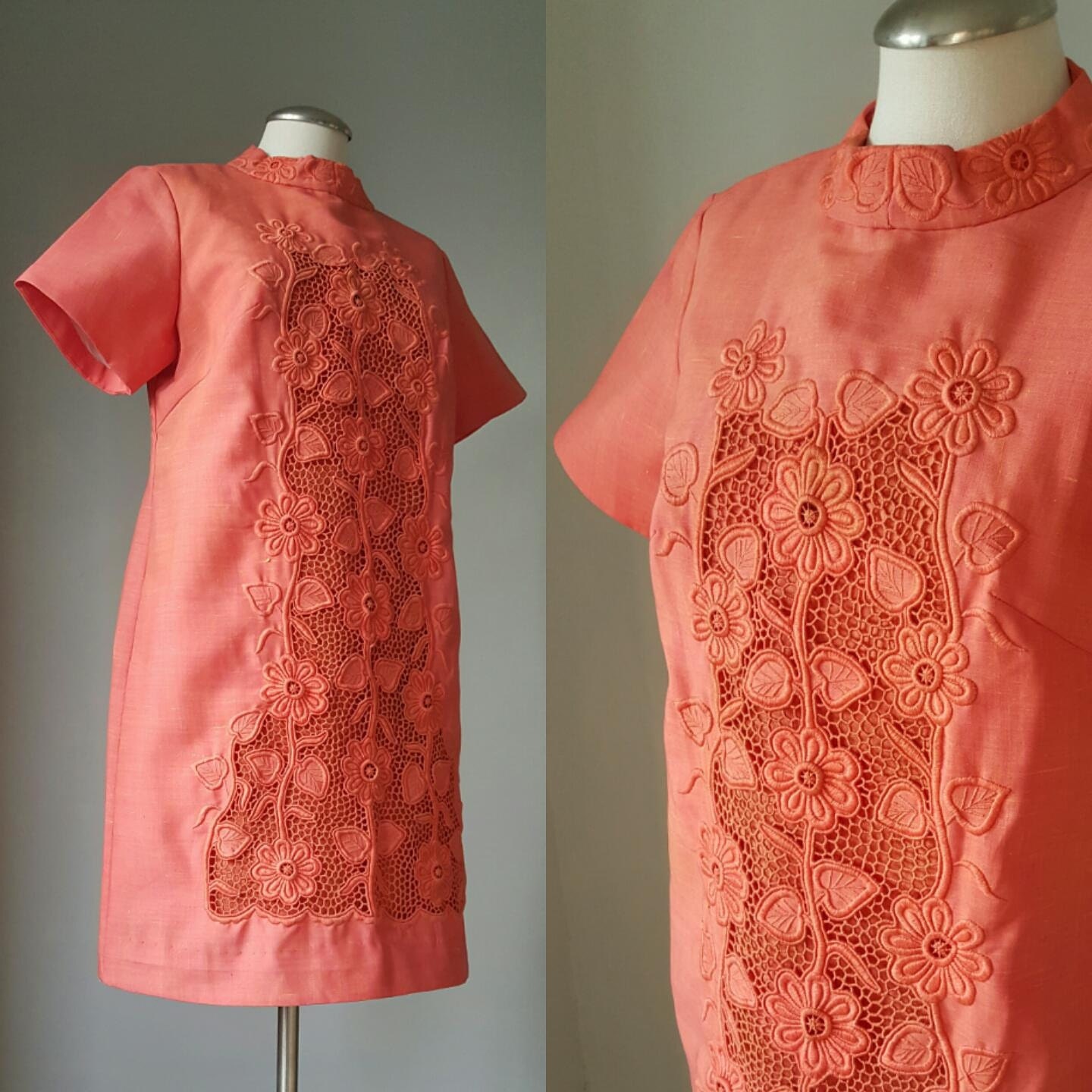 1960Er Jahre Vintage Neuheit Bestickt Cocktailkleid 1960Er Jahre Vintage Neuheit Bestickt Cocktailkleid von NoTrendsBoutique