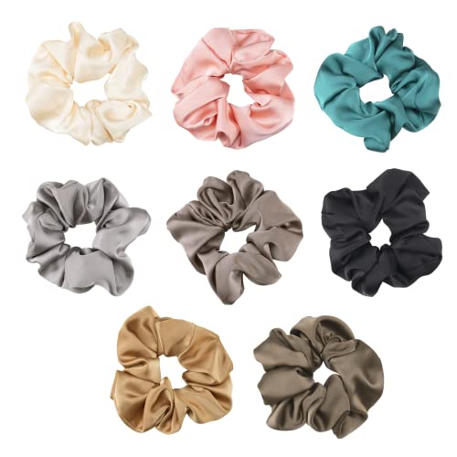 8PCS Haargummis Damen Scrunchie Groß Seide crunchies haargummi ist die beste Wahl für Pferdeschwänze und Hochsteckfrisuren von Noa Home Deco