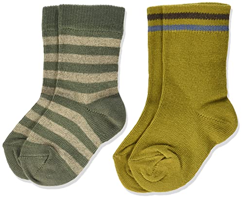 NOA NOA MINIATURE Baby Boys JamieNNM Socks, Combi Green/BEIGE/Brown, 15/16 von Noa Noa miniature