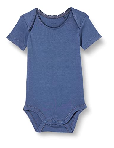 NOA NOA MINIATURE Girl's Baby Basic Rib Bodystocking, Blue Indigo, 0 Months von NOA NOA MINIATURE