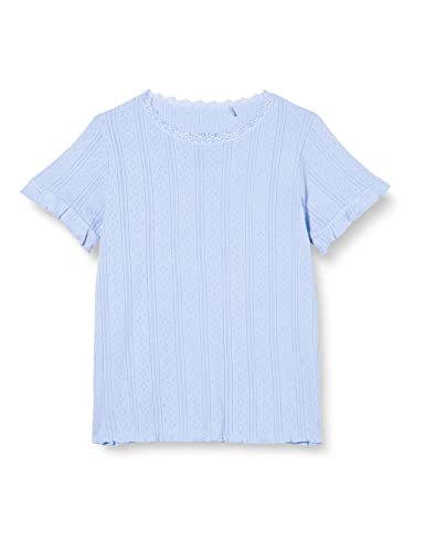 NOA NOA MINIATURE Girl's Mini Organic Cotton Pointelle T-Shirt, Serenity, 11 Years von NOA NOA MINIATURE