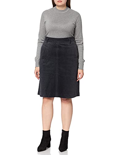 Noa Noa Damen Essential Organic Corduroy, Knee Length Business Casual Skirt, India Ink, 36 von Noa Noa