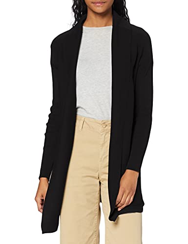 Noa Noa Damen Noa Noos Cotton Melange Long Cardigan Strickjacke, Schwarz (Black 0), 34 (Herstellergröße: X-Small) von Noa Noa