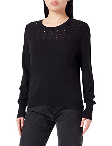 Noa Noa Damen Noa Noos Organic Cotton Knit Long Sleeve Pullover Sweater, Schwarz, L EU von Noa Noa