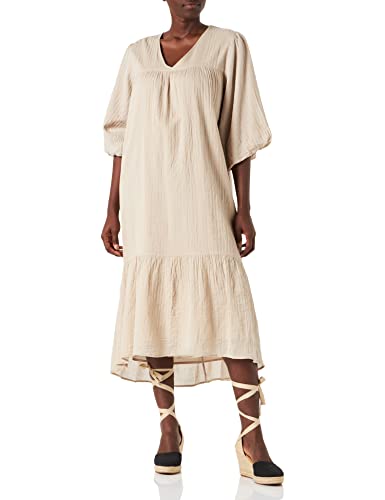 Noa Noa Damen Organic Cotton Gauze Dress, Castle Wall, 34 EU von Noa Noa