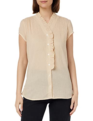 Noa Noa Damen Otn Organic Cotton Voile Shirt,short Sleeve Hemd, Art Beige, 42 EU von Noa Noa