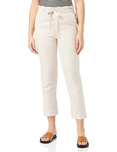 Noa Noa Damen Relaxed Hose BASIC LINEN, Beige (Natural Linen 988), 46 (Herstellergröße: 46) von Noa Noa