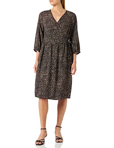 Noa Noa Women's CamilleNN Dress, Print Beige/Black, 36 von Noa Noa