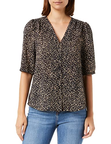 Noa Noa Women's CamilleNN Shirt Tops, Print Beige/Black, 34 von Noa Noa