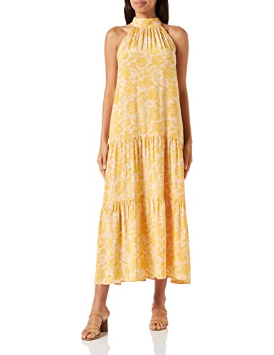 Noa Noa Women's DimaNN Dress, Print Yellow/Peach, 34 von Noa Noa