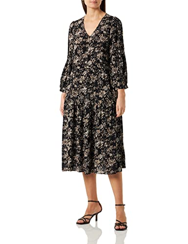 Noa Noa Women's EllenNN Dress, Print Black/Grey, 38 von Noa Noa