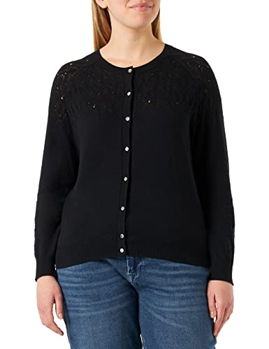 Noa Noa Women's NOA NOOS Organic Cotton Knit, Long Sleeve Cardigan, Black, XXL von Noa Noa