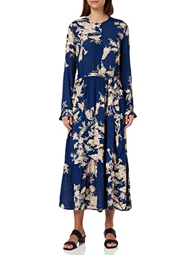 Noa Noa Women's PhilippaNN Dress, Print Blue/Beige, 36 von Noa Noa