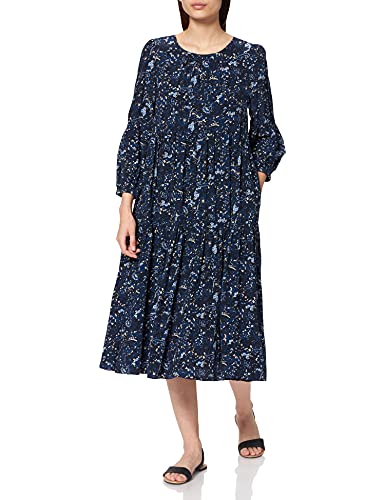 Noa Noa Womens Paisley AIR Crepe Long Sleeve,3/4 Length Casual Dress, Print Blue, 36 von Noa Noa