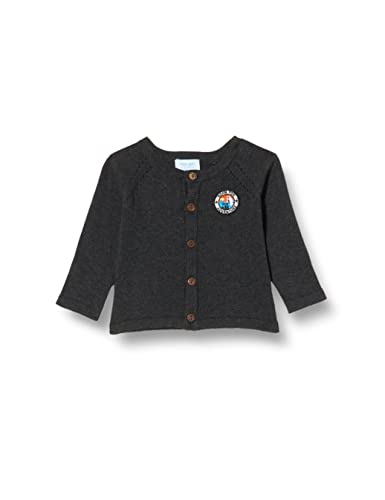 Noa Noa miniature Baby - Jungen Boy Kimnnm Cardigan, Dark Grey Melange, 12 Monate EU von Noa Noa