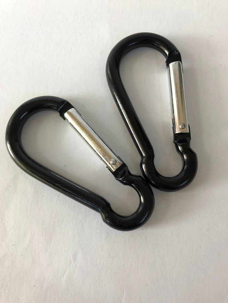 Karabiner-Schlüsselanhänger, Karabinerhaken, Schwarzer Karabiner Karabiner-Schlüsselanhänger, Karabinerhaken, Schwarzer Karabiner von NoaElastics