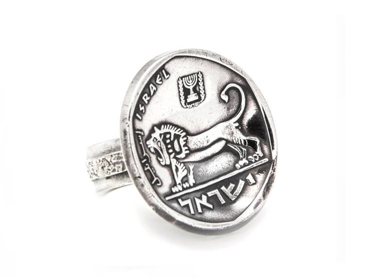 Altes Münzring Aus Israel Mit Löwe von NoaTam