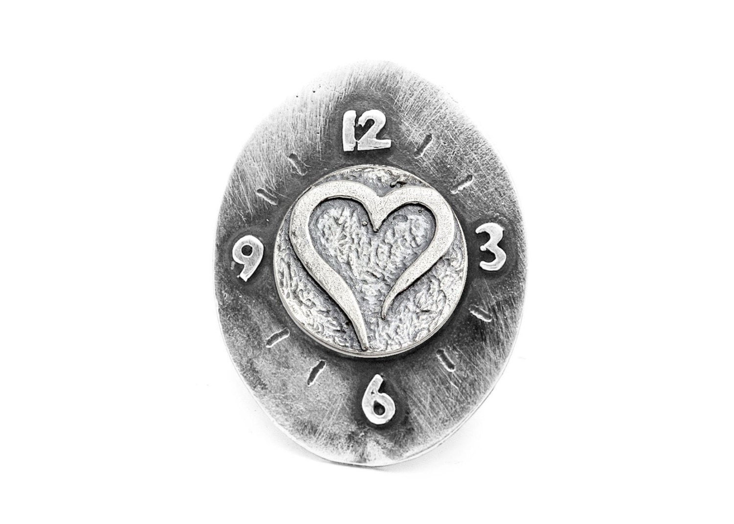 Offenes Herz Coinring Sterling Silber Medaillon, Valentinstag Geschenk von NoaTam