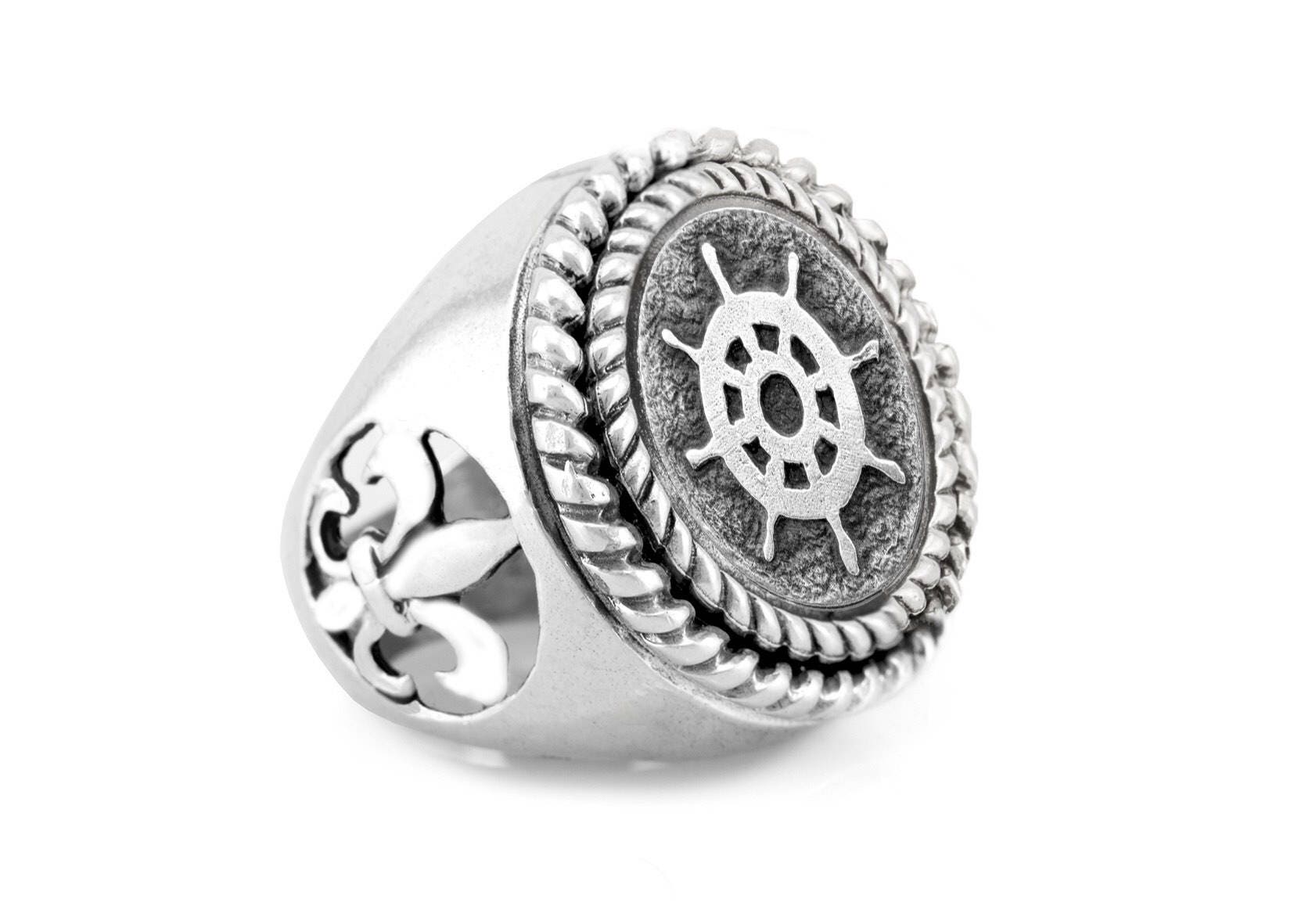 sterling Silber Ring Fleur De Lis Schmuck von NoaTam