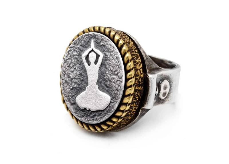 sterling Silber Thanksgiving Meditation Münze Ring - Noa Tam Schmuck von NoaTam