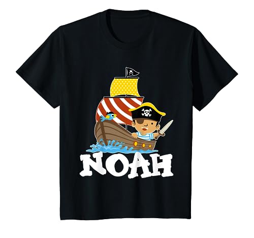 Kinder Pirat Piratenschiff Name Noah Geschenk T-Shirt von Noah Pirat Piratenkostüm