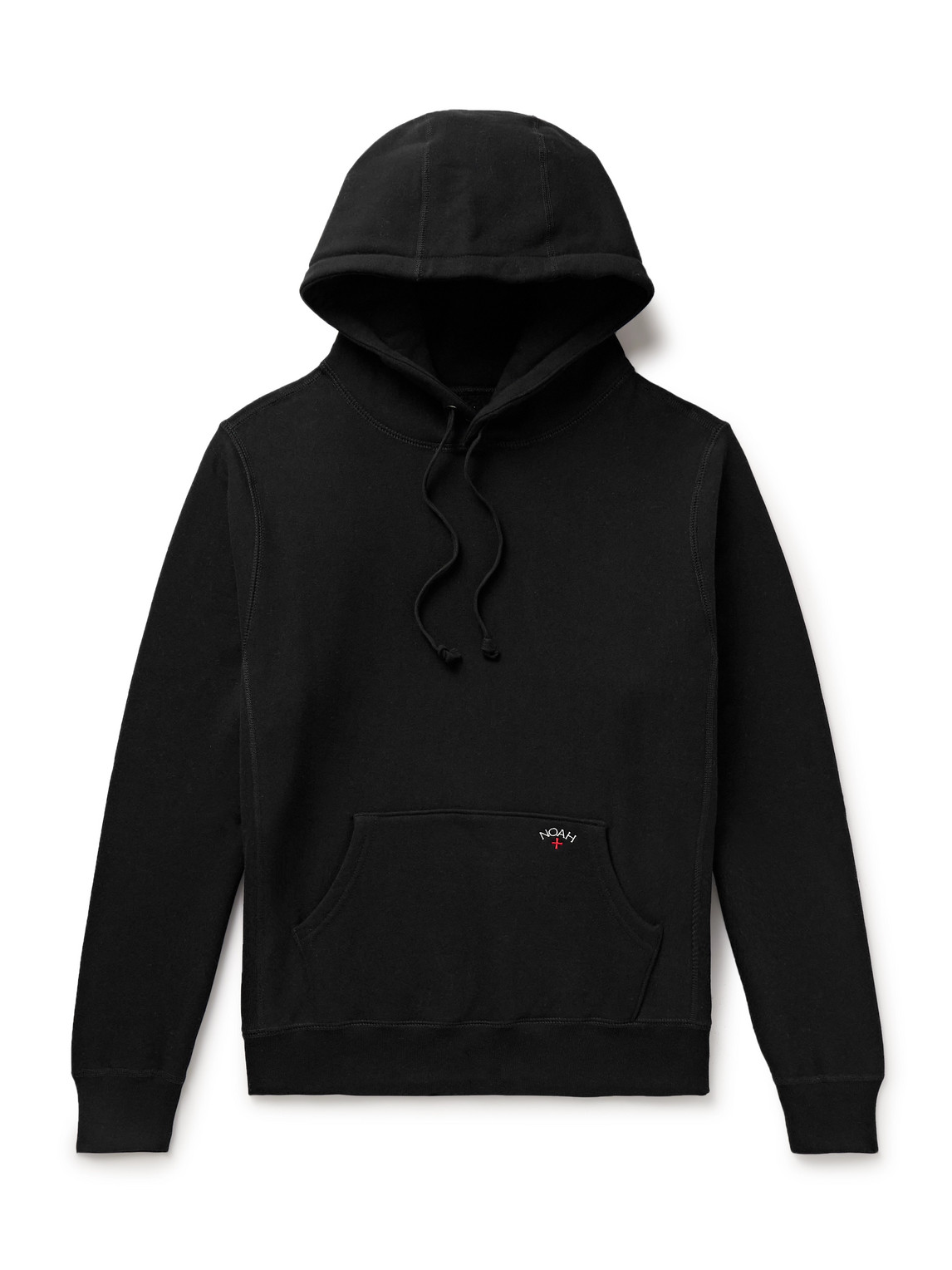 Noah - Logo-Embroidered Cotton-Jersey Hoodie - Men - Black - L von Noah