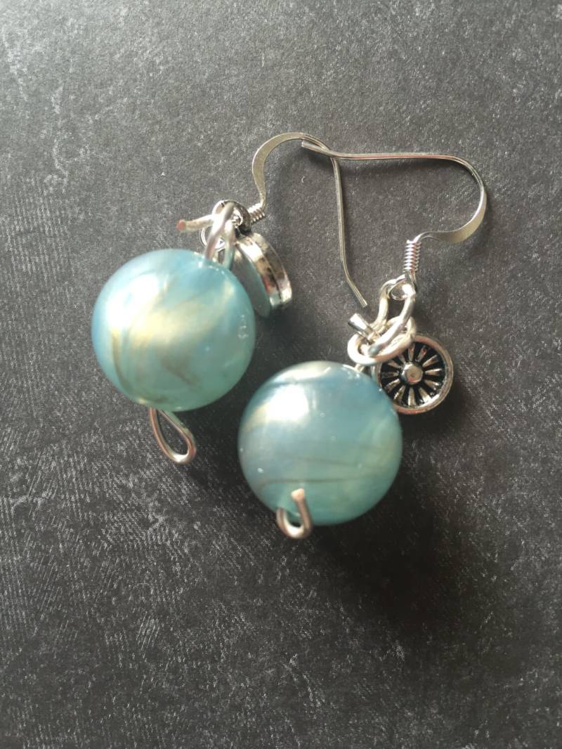 Aquamarin Ocean Wave Eleganter Schmuck, Vintage Womens Accessoires, Ostergeschenk, Schmuck Beach von NoahSiannahBeadMine