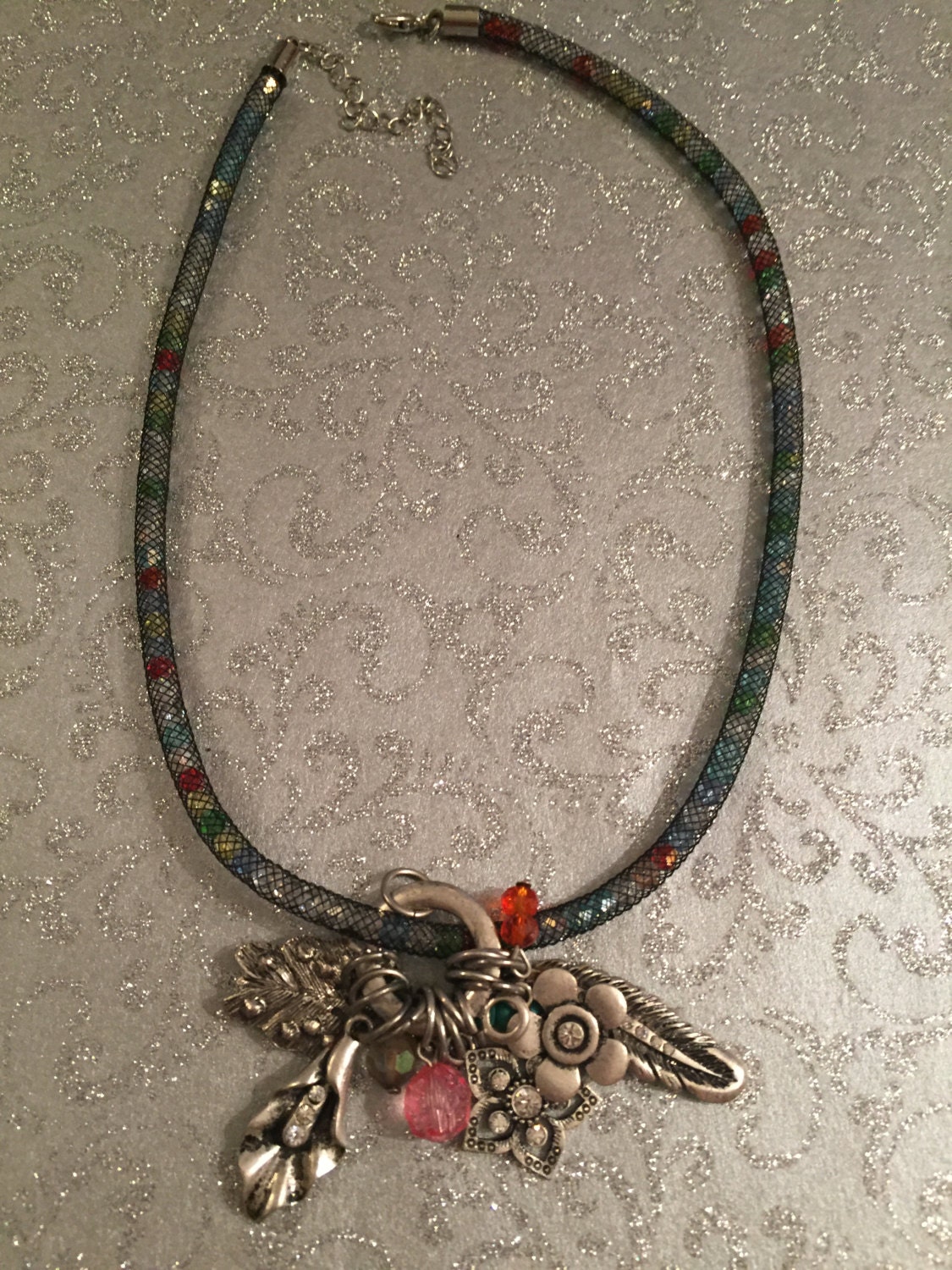 Clearance Crystal Charm Halskette, Eleganten Schmuck, Vintage-Schmuck, Damen Accessoires, Schmuck von NoahSiannahBeadMine