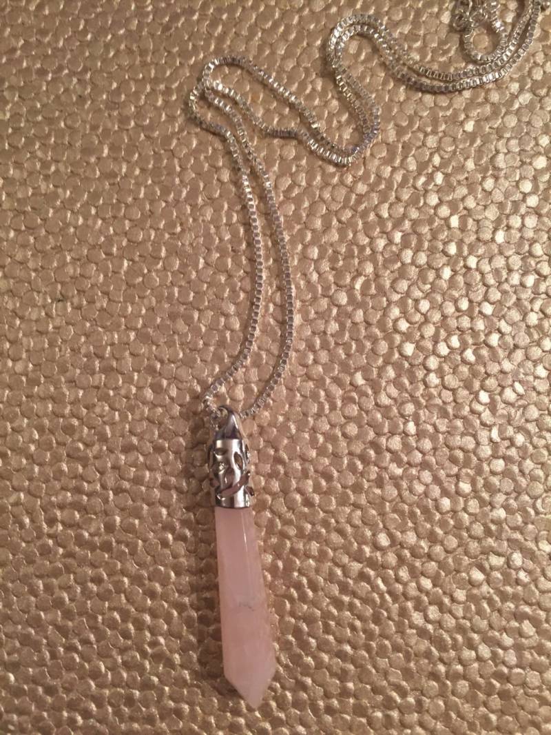 Clearance Rosenquarz Stein Drop Halskette Elegante Schmuck Vintage Schmuck, Damen Accessoires von NoahSiannahBeadMine