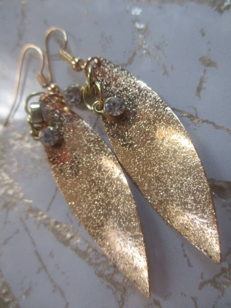 Eichenblatt Ohrringe Herbst Ernte Gold Leaf Schmuck von NoahSiannahBeadMine