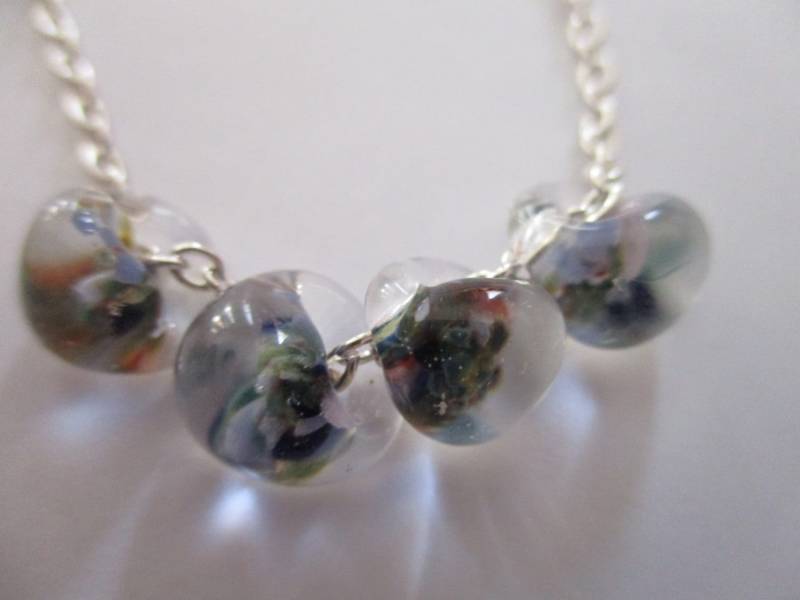 Glas Drop Halskette Boro Teardrop Modern Jewelry Des Wassers Rand Tautropfen Hals Candy von NoahSiannahBeadMine