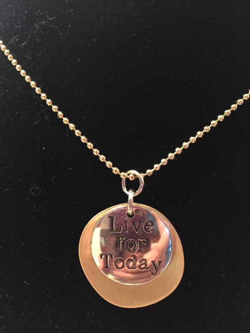 Inspirierende Live Für Heute Anhänger Mit Halskette von NoahSiannahBeadMine
